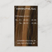 Businesscard Hairstylist Visitekaartje (Achterkant)