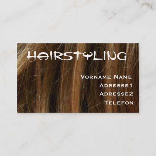 Businesscard Hairstylist Visitekaartje (Voorkant)