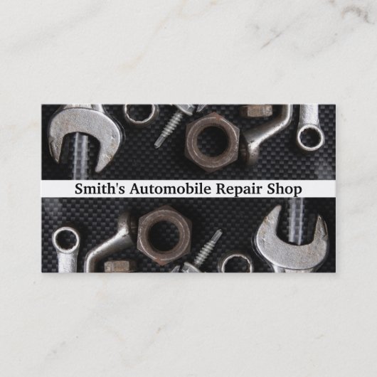 BusinessCard: Mechanics Bench Tool Visitekaartje (Voorkant)