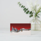 businesscard sjabloon voor chinese architectuur visitekaartje (Staand voorkant)