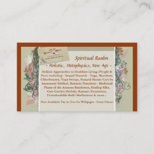 BusinessCard, Spiritueel Realm, ~ Holistic, Meta.. Visitekaartje