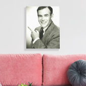 Businessman Pointing Canvas Afdruk (Insitu (Woonkamer))