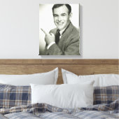 Businessman Pointing Canvas Afdruk (Insitu (Slaapkamer))