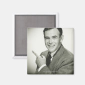 Businessman Pointing Magneet (Voorkant / Achterkant)