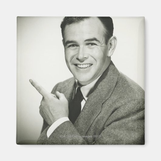Businessman Pointing Magneet (Voorkant)
