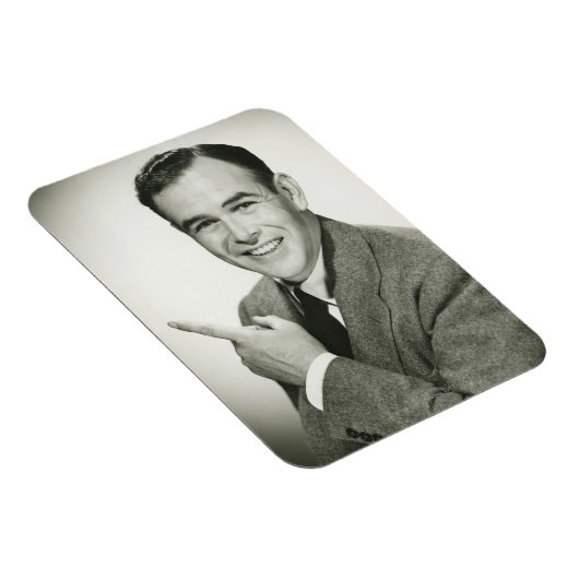 Businessman Pointing Magneet (Rechterzijde)