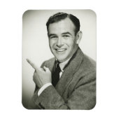 Businessman Pointing Magneet (Verticaal)
