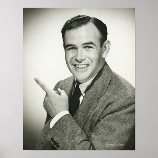 Businessman Pointing Poster (Voorkant)