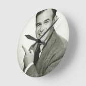 Businessman Pointing Ronde Klok (Hoek)