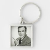 Businessman Pointing Sleutelhanger (Voorkant)