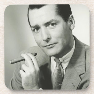 Businessman Smoking Cigar Onderzetter