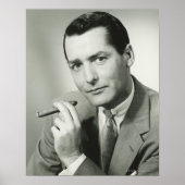 Businessman Smoking Cigar Poster (Voorkant)