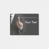 Businessman touchscreen anthracite concept post-it® notes (Voorkant)