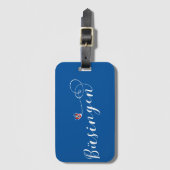 Büsingen Flag Heart, Büsingen am Hochrhein Bagagelabel (Voorkant (verticaal))