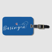 Büsingen Flag Heart, Büsingen am Hochrhein Bagagelabel (Voorkant (horizontaal))