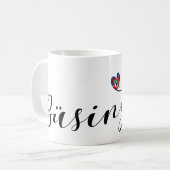 Büsingen Flag Heart, Büsingen am Hochrhein Koffiemok (Voorkant links)