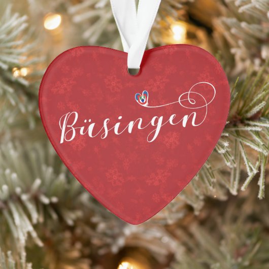 Büsingen Flag Heart, Büsingen am Hochrhein Ornament (Boom)