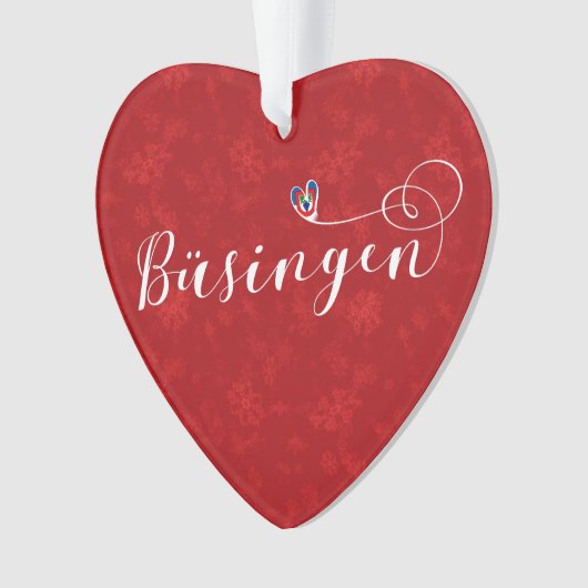 Büsingen Flag Heart, Büsingen am Hochrhein Ornament (voorkant)