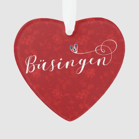Büsingen Flag Heart, Büsingen am Hochrhein Ornament (voorkant)