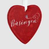 Büsingen Flag Heart, Büsingen am Hochrhein Ornament (voorkant)