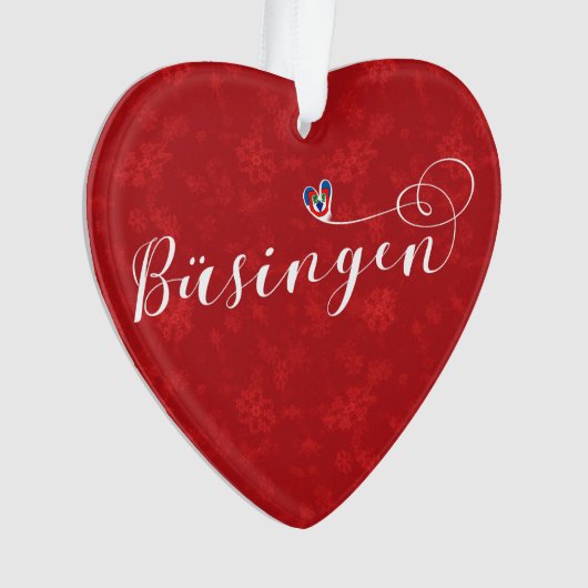 Büsingen Flag Heart, Büsingen am Hochrhein Ornament (voorkant)