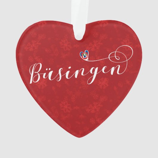 Büsingen Flag Heart, Büsingen am Hochrhein Ornament (achterkant)