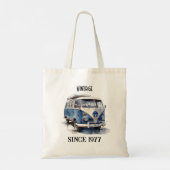 busje in Delfts Blauw aanpasbaar Tote Bag (Achterkant)