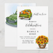  busje - Zonnebloem - Berichten Kaart (Voorkant / Achterkant)