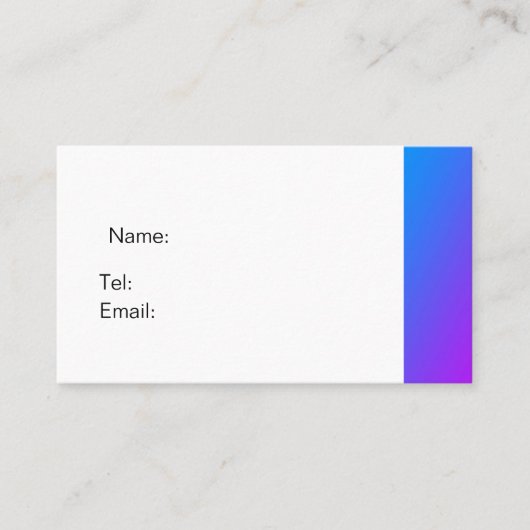 Buskaart basic paarse visitekaartje (Voorkant)