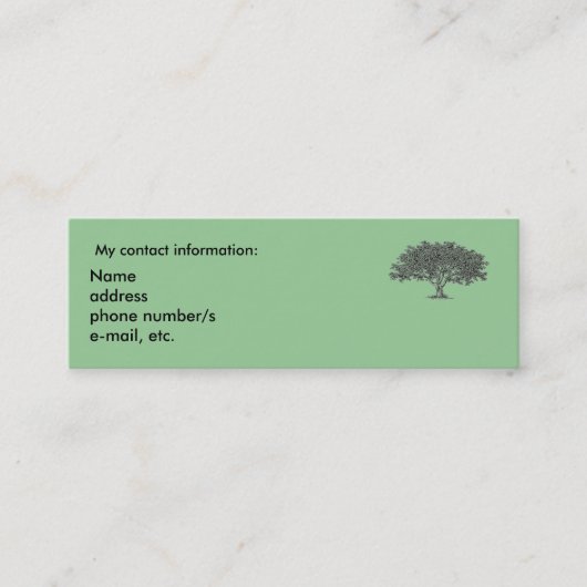 Buskaart - Genalogisch onderzoek Mini Visitekaartje (Voorkant)