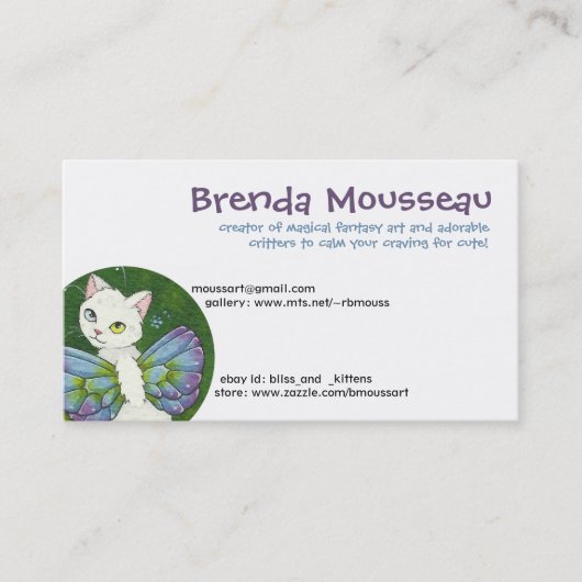 buskaart visitekaartje (Voorkant)