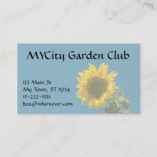 Buskaart - Zonnebloem Visitekaartje