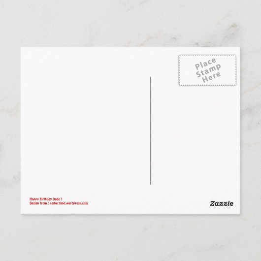 Busker Birthday briefkaart (Achterkant)