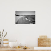 Buskruit Beach Print Zwart-wit (Keuken)