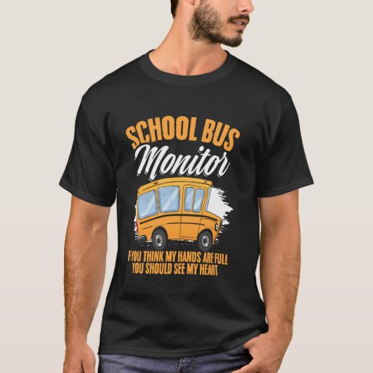 Busmonitor Mijn handen zijn vol Busassistent Bus A T-shirt (Voorkant)