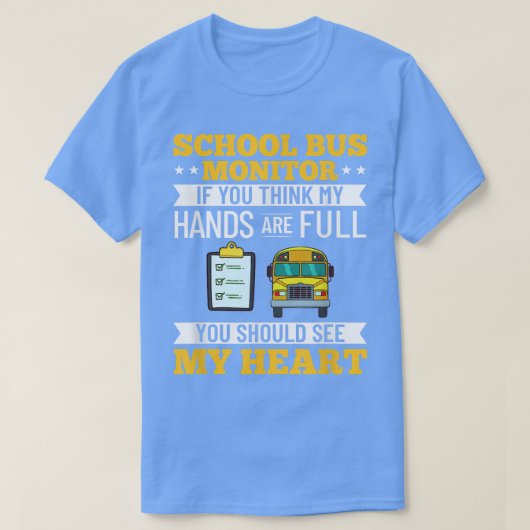 Busmonitor Schoolbusassistent-assistent waardering T-shirt (Design voorkant)