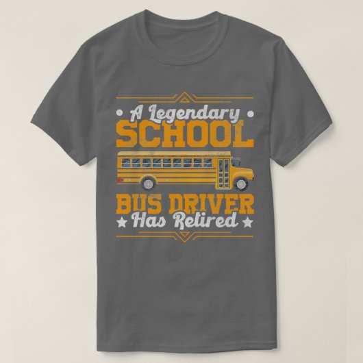 Busontwerp voor schoolbus- of touringcarchauffeur t-shirt (Design voorkant)
