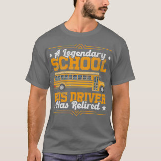 Busontwerp voor schoolbus- of touringcarchauffeur t-shirt