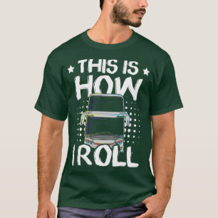 Busontwerp voor schoolbus- of touringcarchauffeur t-shirt