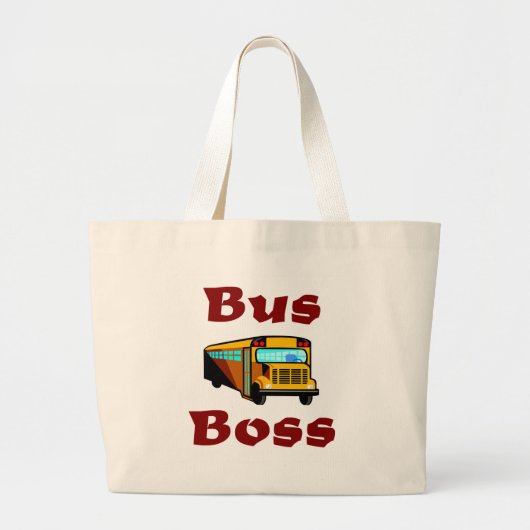 Buss Boss. School Bus Driver Bag. Grote Tote Bag (Voorkant)