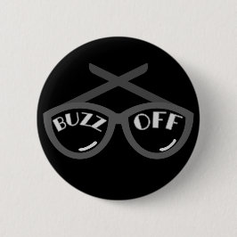 Buss Off - T-shirt voor dames uit de jaren 40 Ronde Button 5,7 Cm