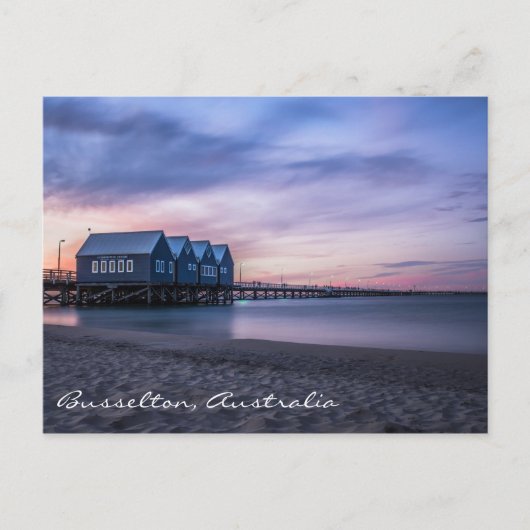 Busselton Jetty in het Briefkaart Dusk (Voorkant)