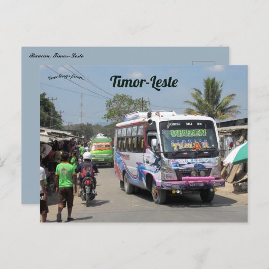 Bussen naar Baucau Timor Leste Briefkaart (Voorkant / Achterkant)