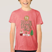 Bussin Baking Crew (met naam) Kerstmis Tri-Blend Shirt (Voorkant)