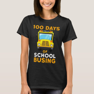 Bussing School Bus Driver 100 dagen schooljongens  T-shirt