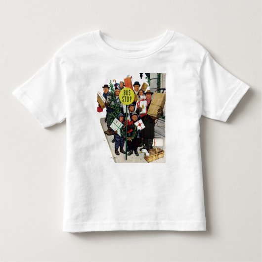 Busstop voor Kerstmis Kinder Shirts (Voorkant)