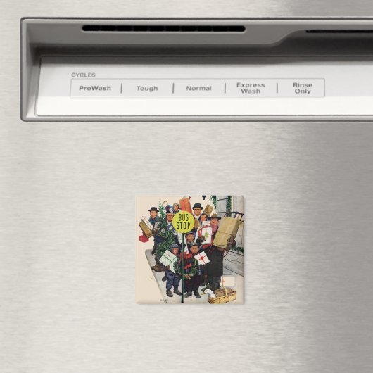 Busstop voor Kerstmis Magneet (Insitu (Vaatwasser))