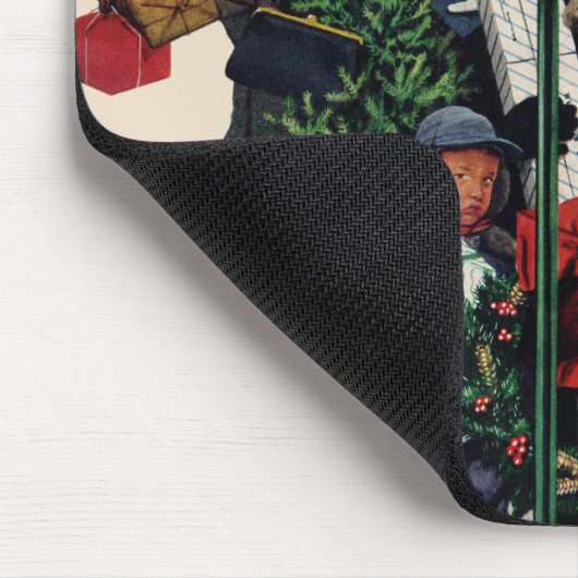 Busstop voor Kerstmis Muismat (Hoek)