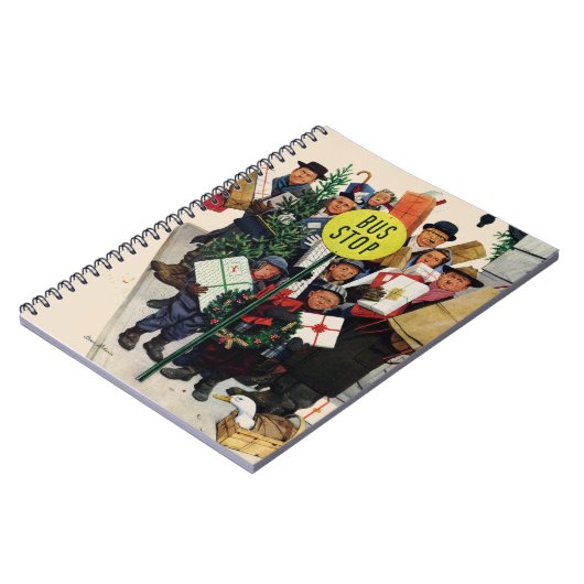 Busstop voor Kerstmis Notitieboek (Linkerzijde)