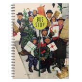 Busstop voor Kerstmis Notitieboek (Voorkant)